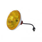 LED Forward Facing Light Yellow Lens 7 Inch Round Modern-Tech Upgrade For Old-School Sealed Beam Headlight Systems Utilizes 5700K Bulb Sold Individually RetroBright