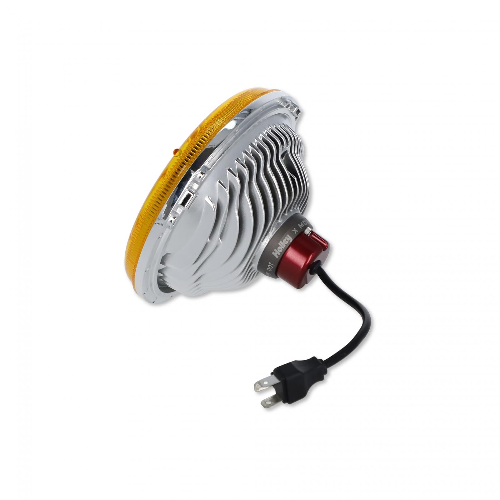 LED Forward Facing Light Yellow Lens 7 Inch Round Modern-Tech Upgrade For Old-School Sealed Beam Headlight Systems Utilizes 5700K Bulb Sold Individually RetroBright