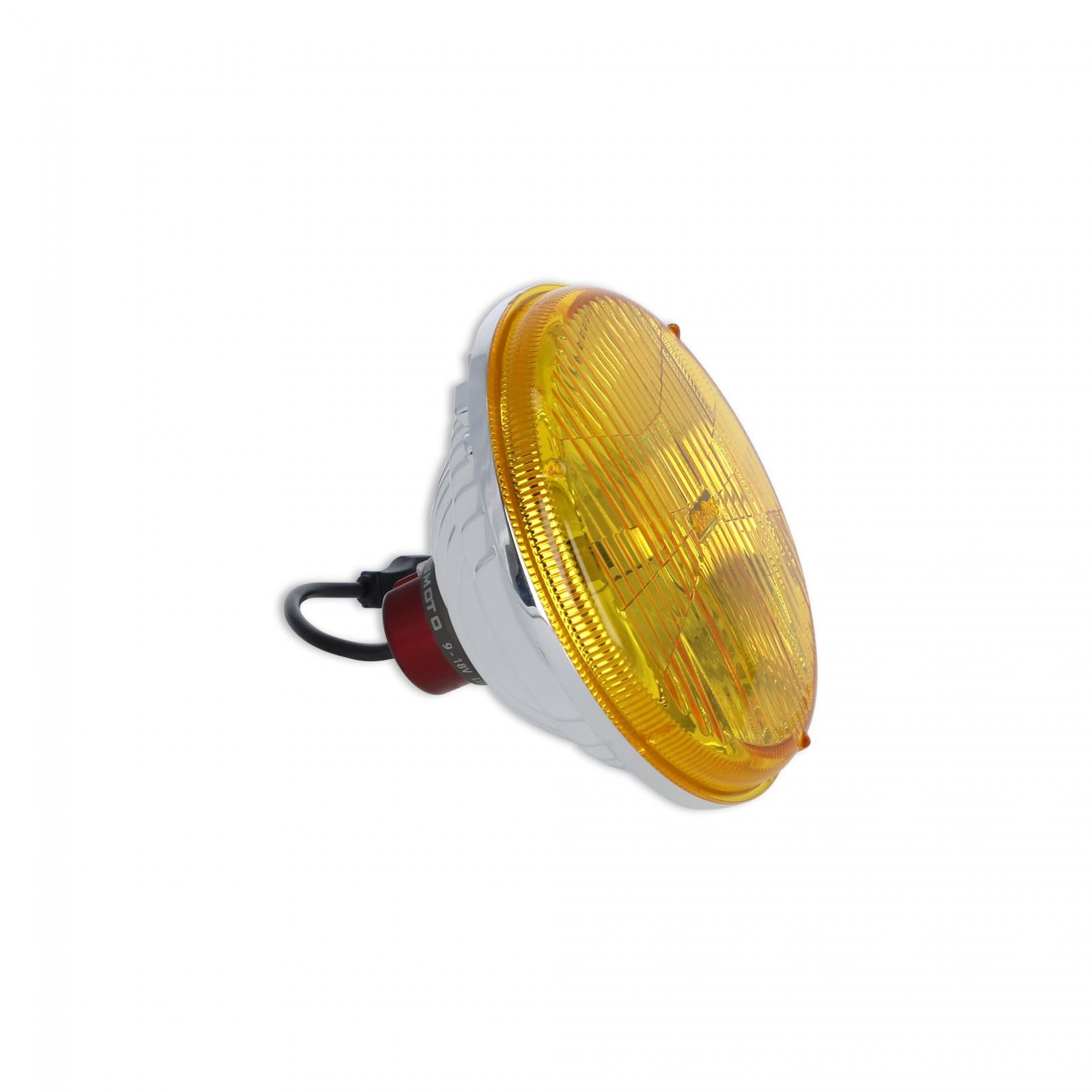 LED Forward Facing Light Yellow Lens 7 Inch Round Modern-Tech Upgrade For Old-School Sealed Beam Headlight Systems Utilizes 5700K Bulb Sold Individually RetroBright