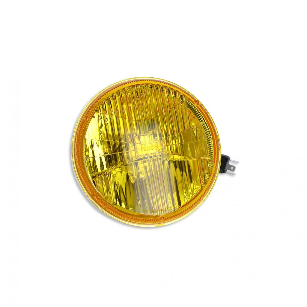 LED Forward Facing Light Yellow Lens 7 Inch Round Modern-Tech Upgrade For Old-School Sealed Beam Headlight Systems Utilizes 5700K Bulb Sold Individually RetroBright