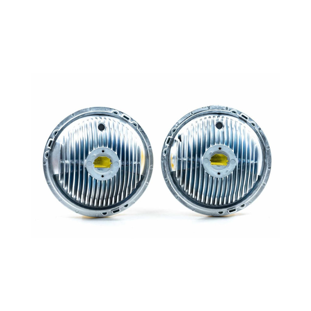LED Forward Light -Yellow Lens Housing Only 7 Inch Round Modern-Tech Upgrade For Old-School Sealed Beam Headlight Systems Bulb Sold Separately RetroBright