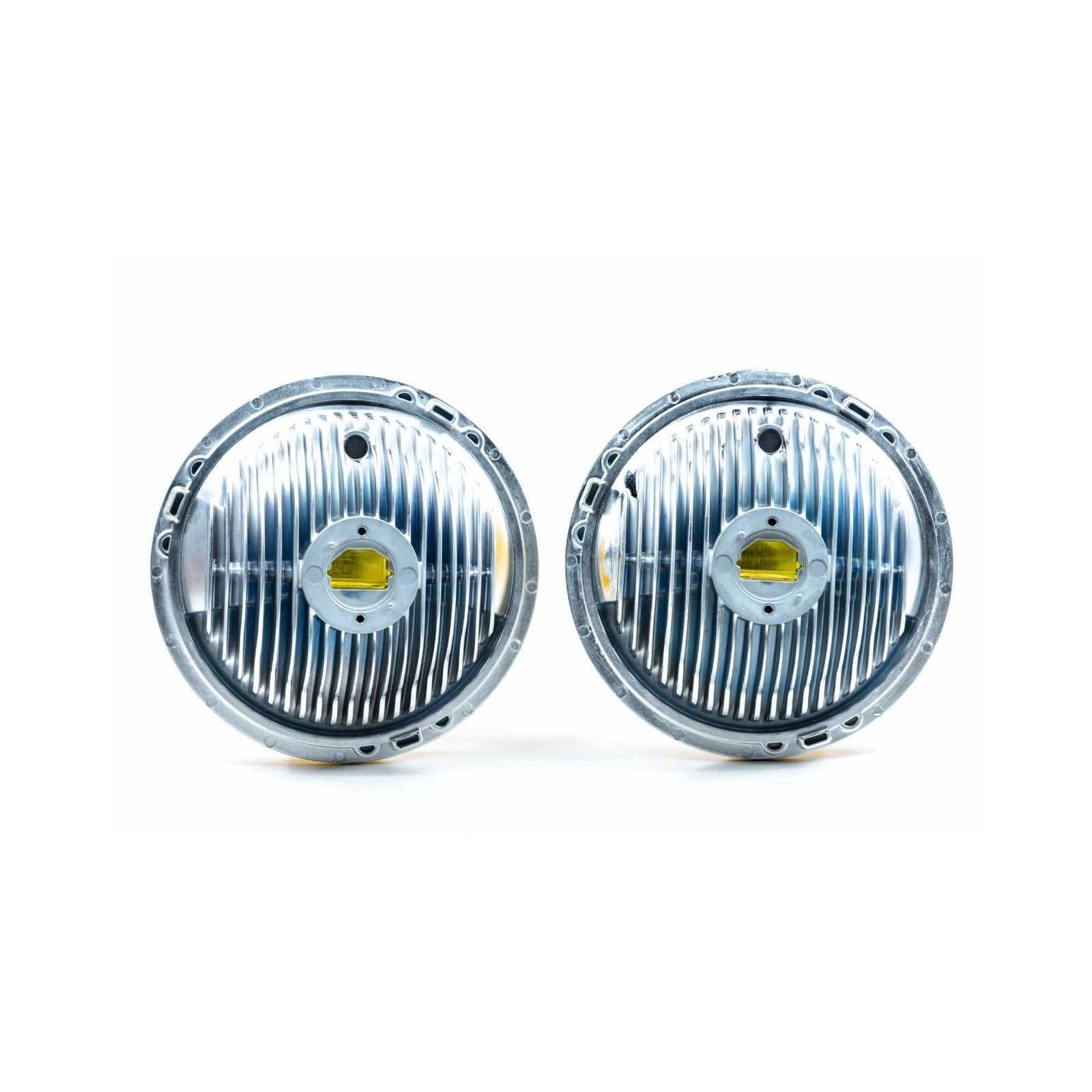 LED Forward Light -Yellow Lens Housing Only 7 Inch Round Modern-Tech Upgrade For Old-School Sealed Beam Headlight Systems Bulb Sold Separately RetroBright