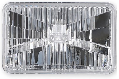 LED F-Light Clear Lens Housing Only  Sold Individually 4 Inch x 6 Inch Rectangle Modern-Tech Upgrade For Old-School Sealed Beam Headlight Systems Bulb Sold Separately RetroBright