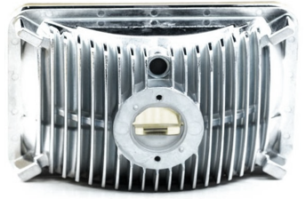 LED F-Light Clear Lens Housing Only  Sold Individually 4 Inch x 6 Inch Rectangle Modern-Tech Upgrade For Old-School Sealed Beam Headlight Systems Bulb Sold Separately RetroBright