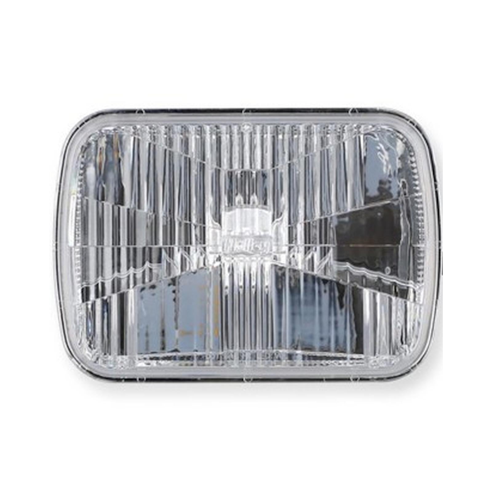 LED F-Light Clear Lens Housing Only  Sold Individually 5 Inch x 7 Inch Rectangle Modern-Tech Upgrade For Old-School Sealed Beam Headlight Systems Bulb Sold Separately RetroBright