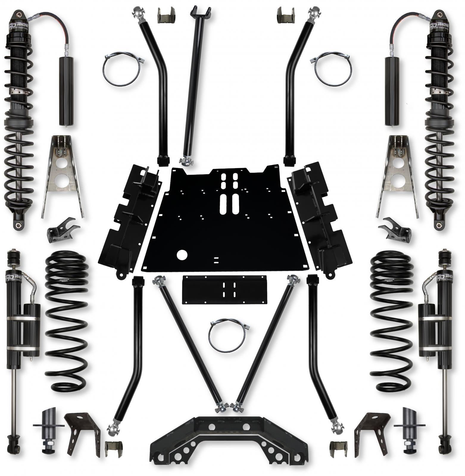 3.5 Inch X-Factor X2 Flat-Belly 4 Inch Stretch Coilover Long-Arm Suspension System For Jeep Wrangler LJ Rock Krawler