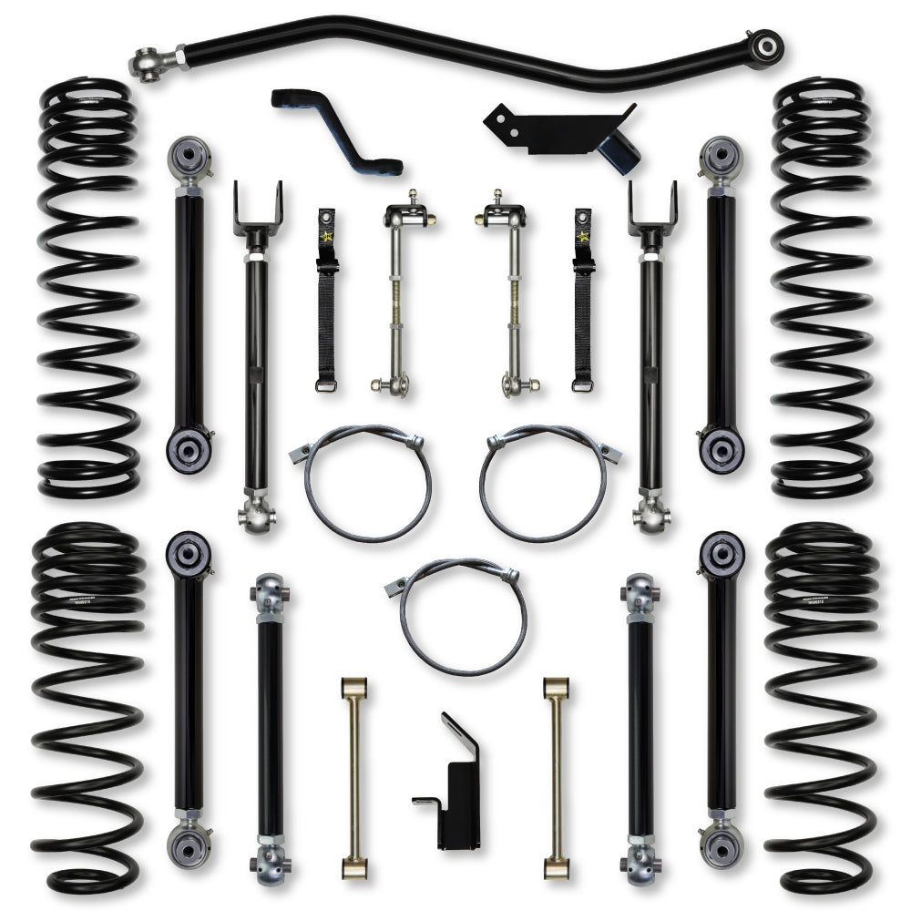 3.5 Inch X-Factor Short-Arm Suspension System For Jeep Wrangler LJ With No Shocks Rock Krawler