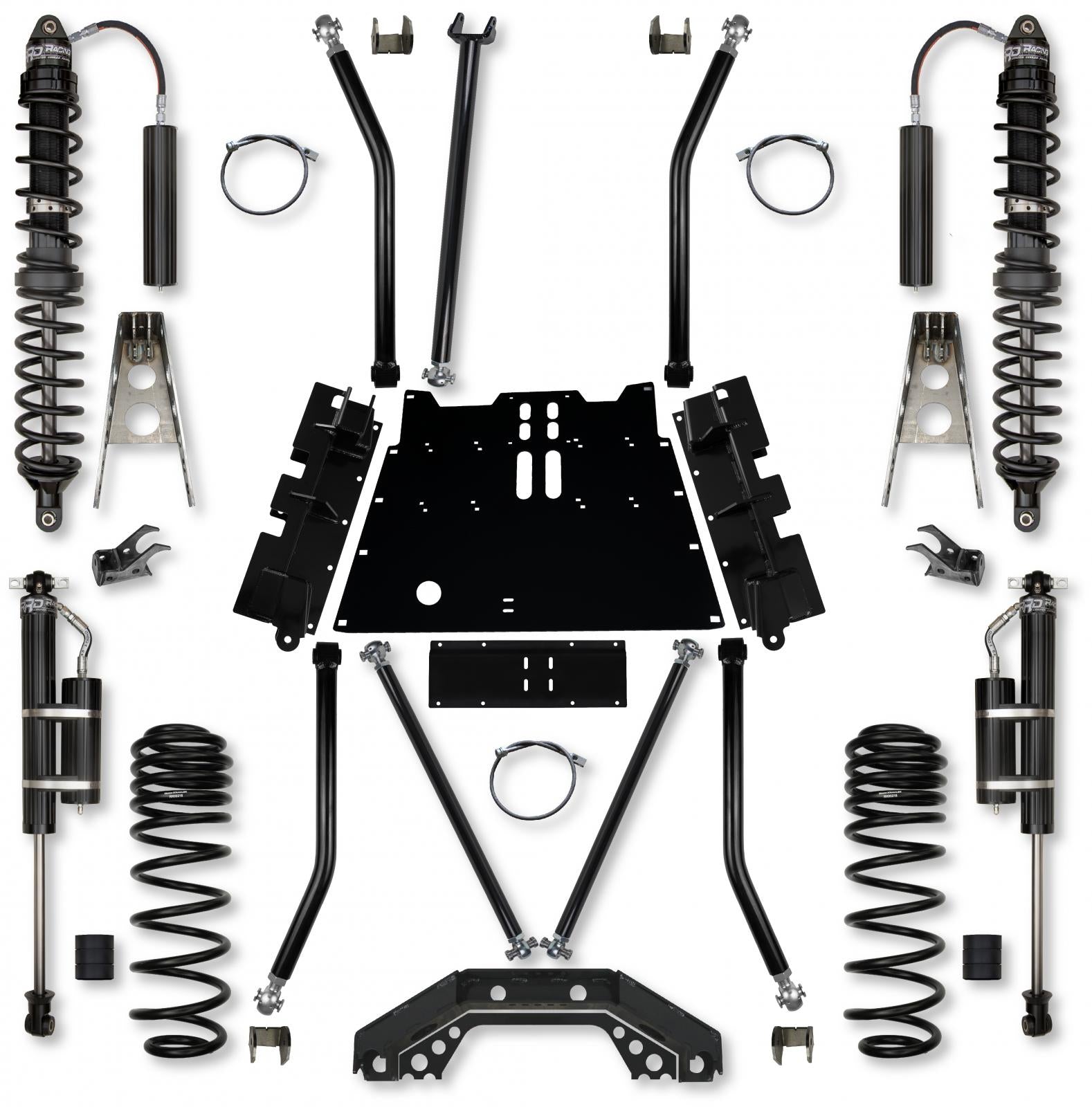 4.5 Inch X-Factor X2 Flat-Belly Coilover Long-Arm Suspension System For Jeep Wrangler LJ Rock Krawler