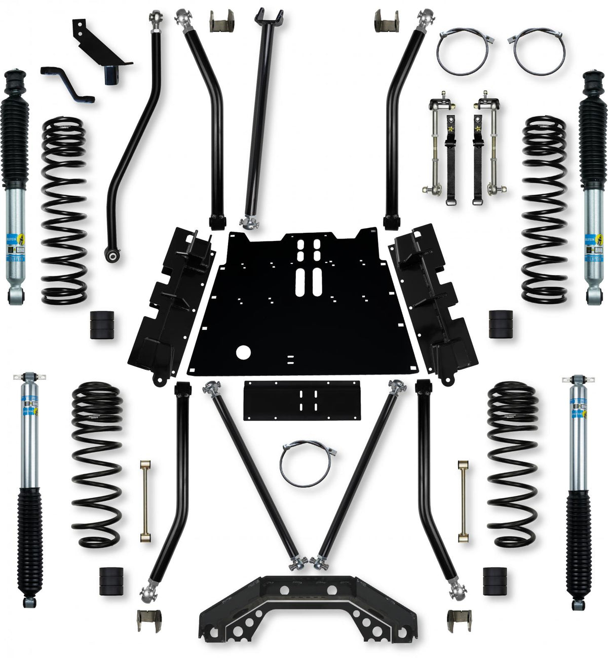 4.5 Inch X-Factor X2 Flat-Belly Long-Arm Suspension System For Jeep Wrangler LJ With Bilstein Shocks Rock Krawler