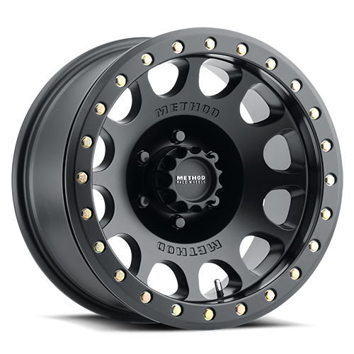 Aluminum Wheels 20x9 Beadlock MR105 Bolt Pattern 6 On 135 Offset 20 Lip Size 0 Matte Black MB Method
