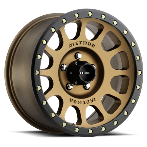 Aluminum Wheels 20x10 NV MR305 Bolt Pattern 5 On 127 Offset -18 Lip Size 2.05 Method Bronze BRZ Black Street Loc Method