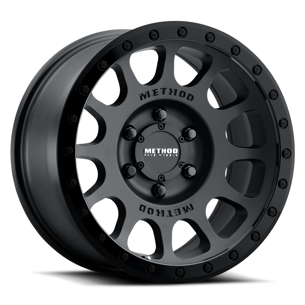 Aluminum Wheels 17x8.5 NV MR305 Bolt Pattern 6 On 139.7 Offset 25 Lip Size 1.18 Double Black MB Method
