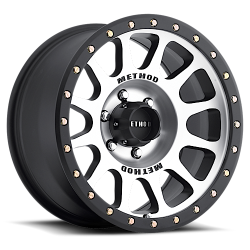 Aluminum Wheels 17x8.5 NV MR305 Bolt Pattern 6 On 139.7 Offset 0 Lip Size 1.3 Black BM Machined Face-Black Street Loc Method