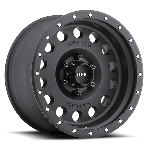 Aluminum Wheels 17x8.5 Hole MR307 Bolt Pattern 6 On 139.7 Offset 0 Lip Size 3.07 Matte Black MB Method