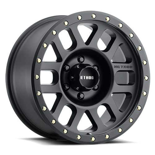 Aluminum Wheels 18x9 Grid MR309 Bolt Pattern 6 On 139.7 Offset 18 Lip Size 1.65 Titanium GY Black Street Loc Method