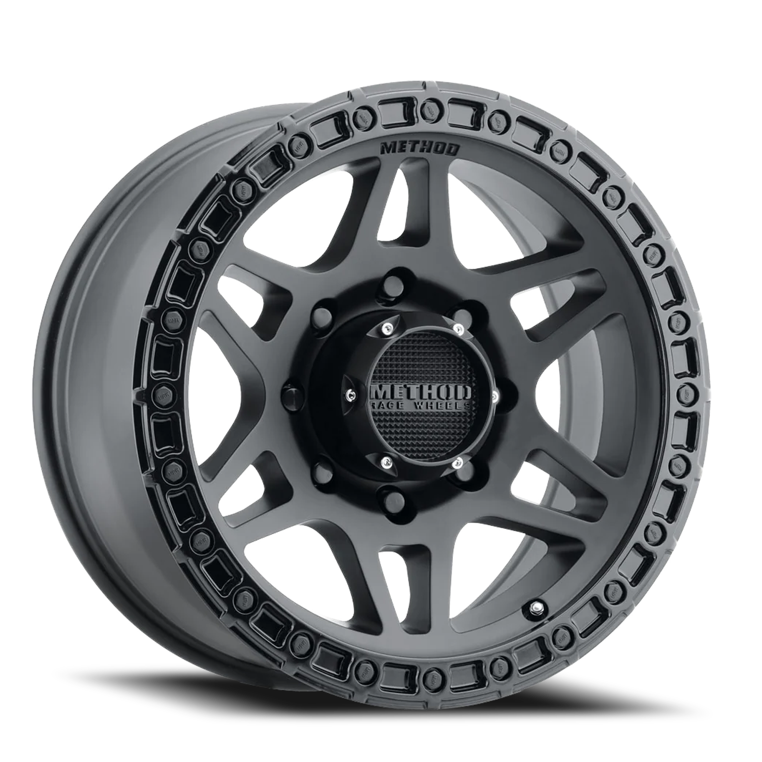 Aluminum Wheels 18x9 MR312 Bolt Pattern 8 On 165.1 Offset 18 Lip Size 1.02 Double Matte Black MBGL Gloss Black Lip Method