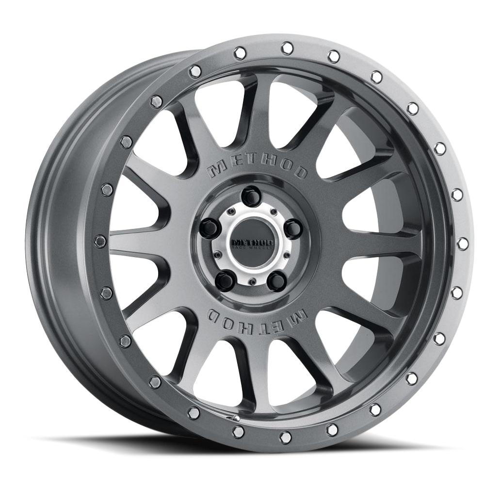 Aluminum Wheels 20x10 NV MR605 Bolt Pattern 5 On 139.7 Offset -24 Lip Size 2.48 Gloss Titanium GY Method