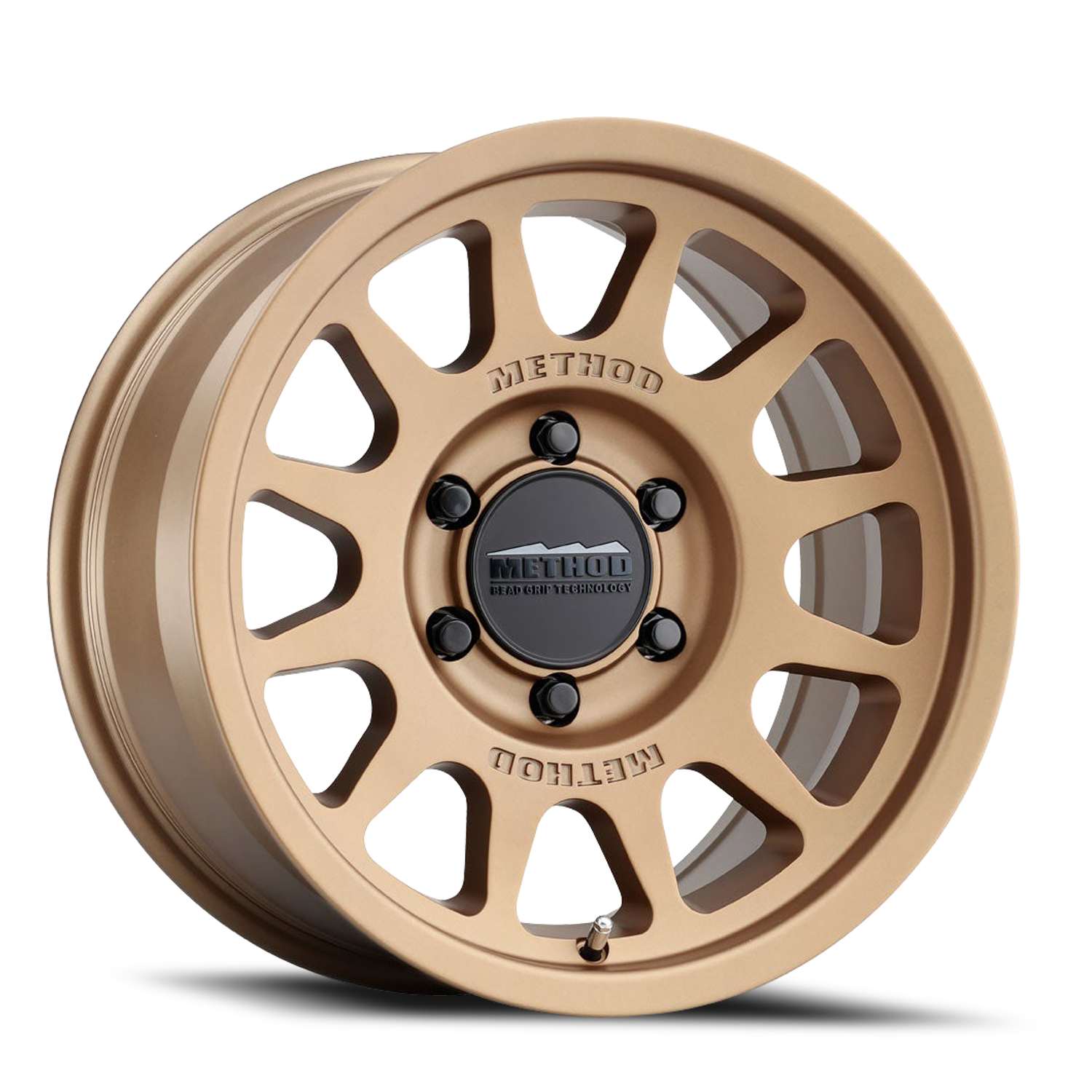 Aluminum Wheels 17x9 Bead Grip MR703 Bolt Pattern 6 On 139.7 Offset -12 Lip Size 1.18 Method Bronze BRZ Method