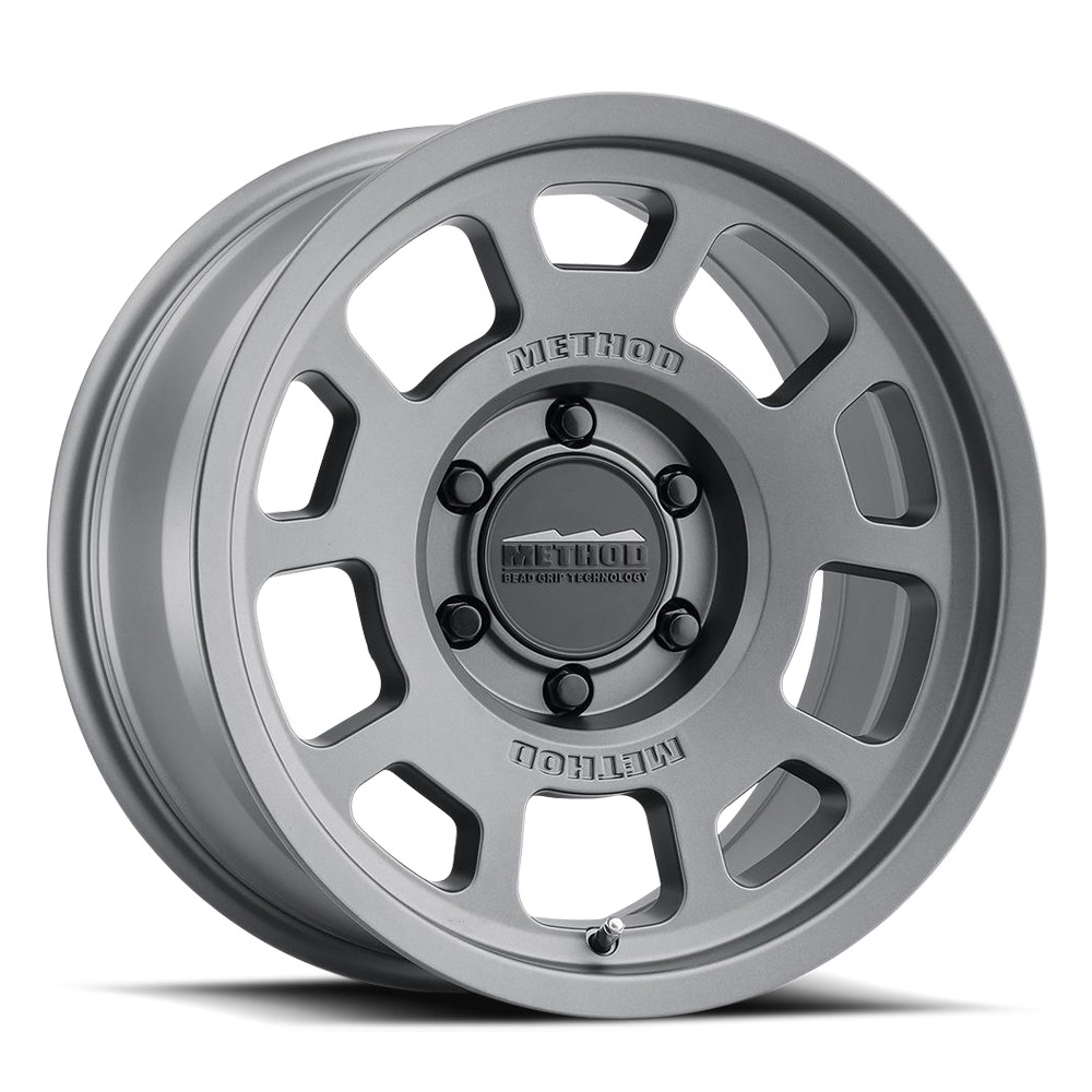Aluminum Wheels 17x8.5 Bead Grip MR705 Bolt Pattern 5 On 127 Offset 0 Lip Size 1.22 Titanium SL Method