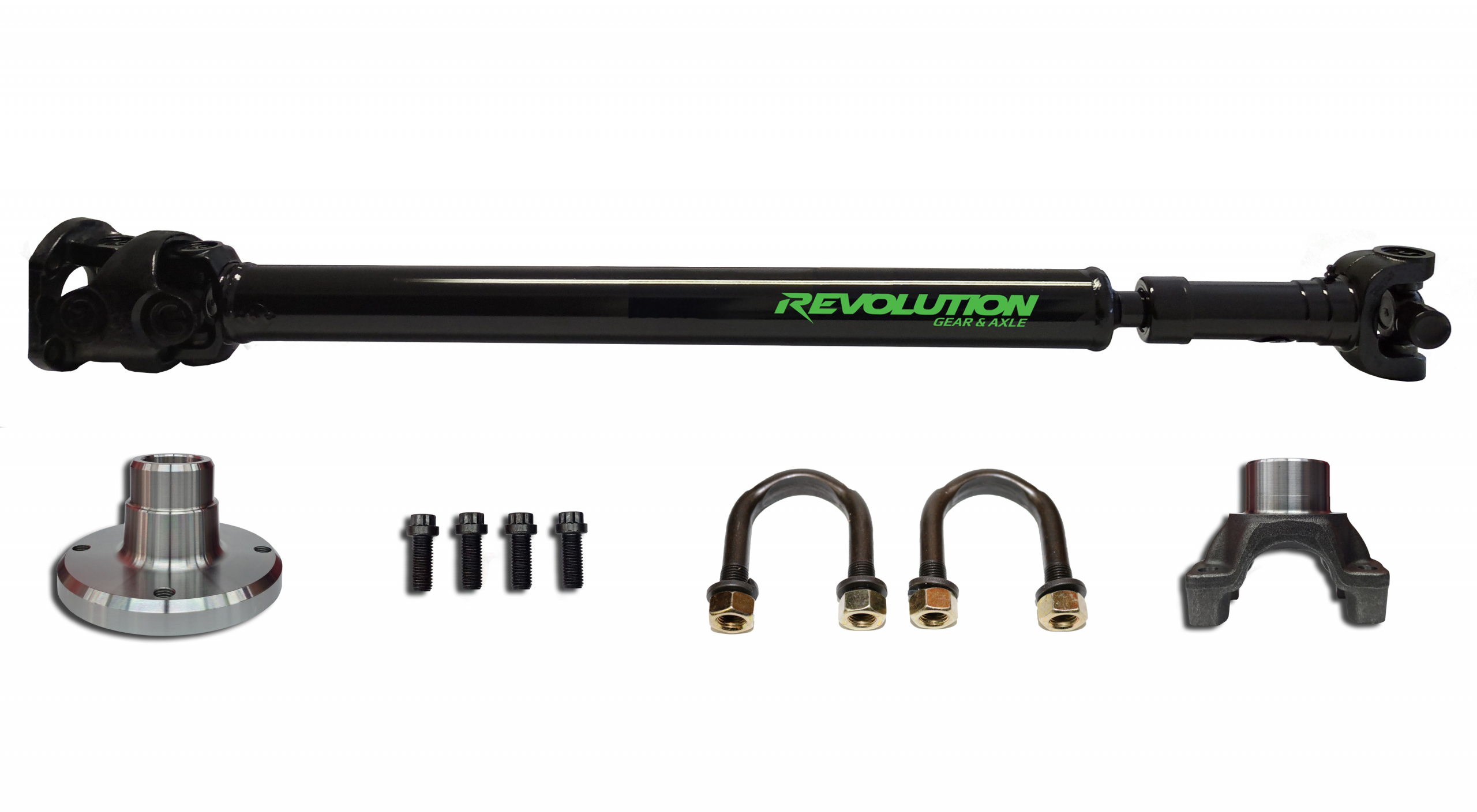 Jeep Wrangler JK Rear 1350 CV Driveshaft 4 Door with Pinion Yoke Revolution Gear