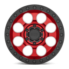 BR RIOT 17X9 6X135 +12 87 CNDY RED BLK