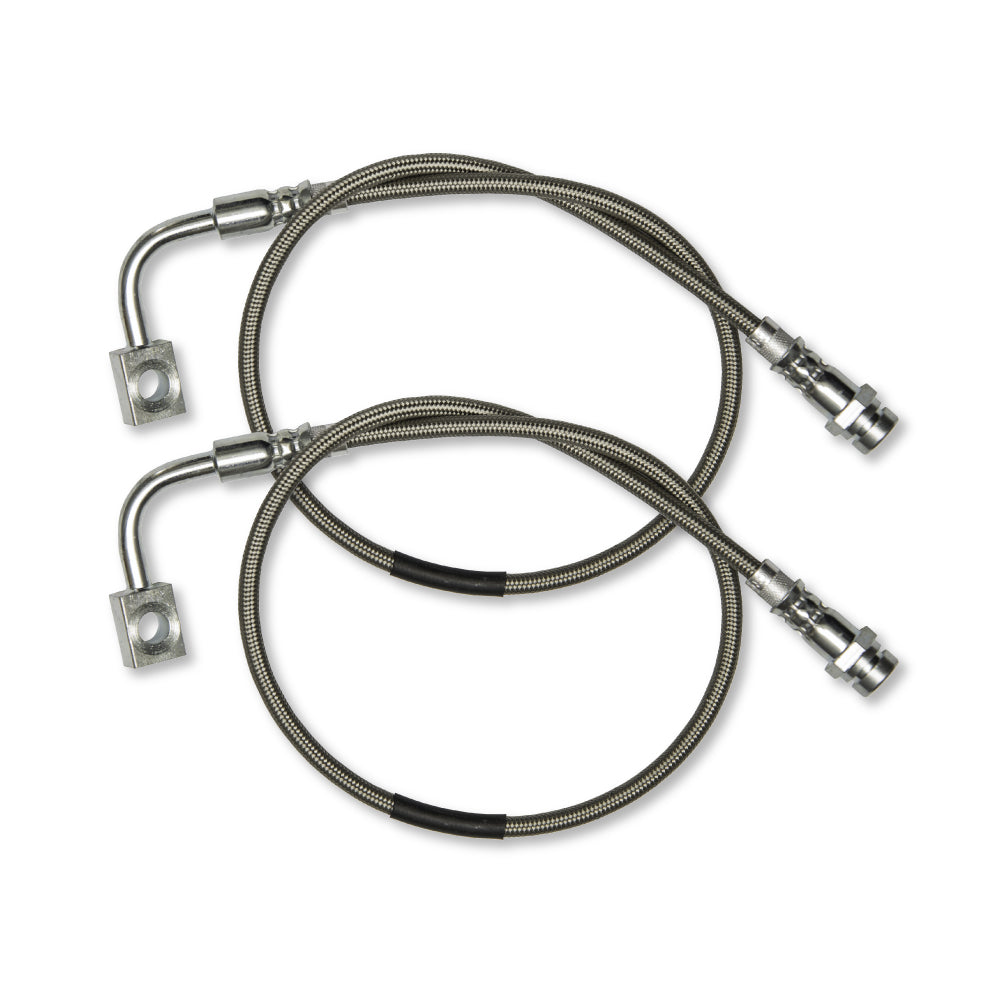 Front Stainless Brake Long Travel Lines For Jeep Wrangler JK 2/4 Door Rock Krawler