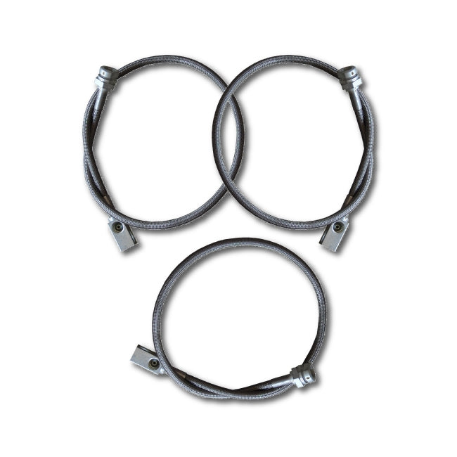 04-06 Wrangler Unlimited LJ Stainless Steel Long Travel Brake Line Kit Rock Krawler