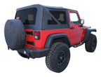 Black OEM Replacement Soft Top for 2007-09 JK Wrangler w/ 2-Full Steel Doors RT Off Road