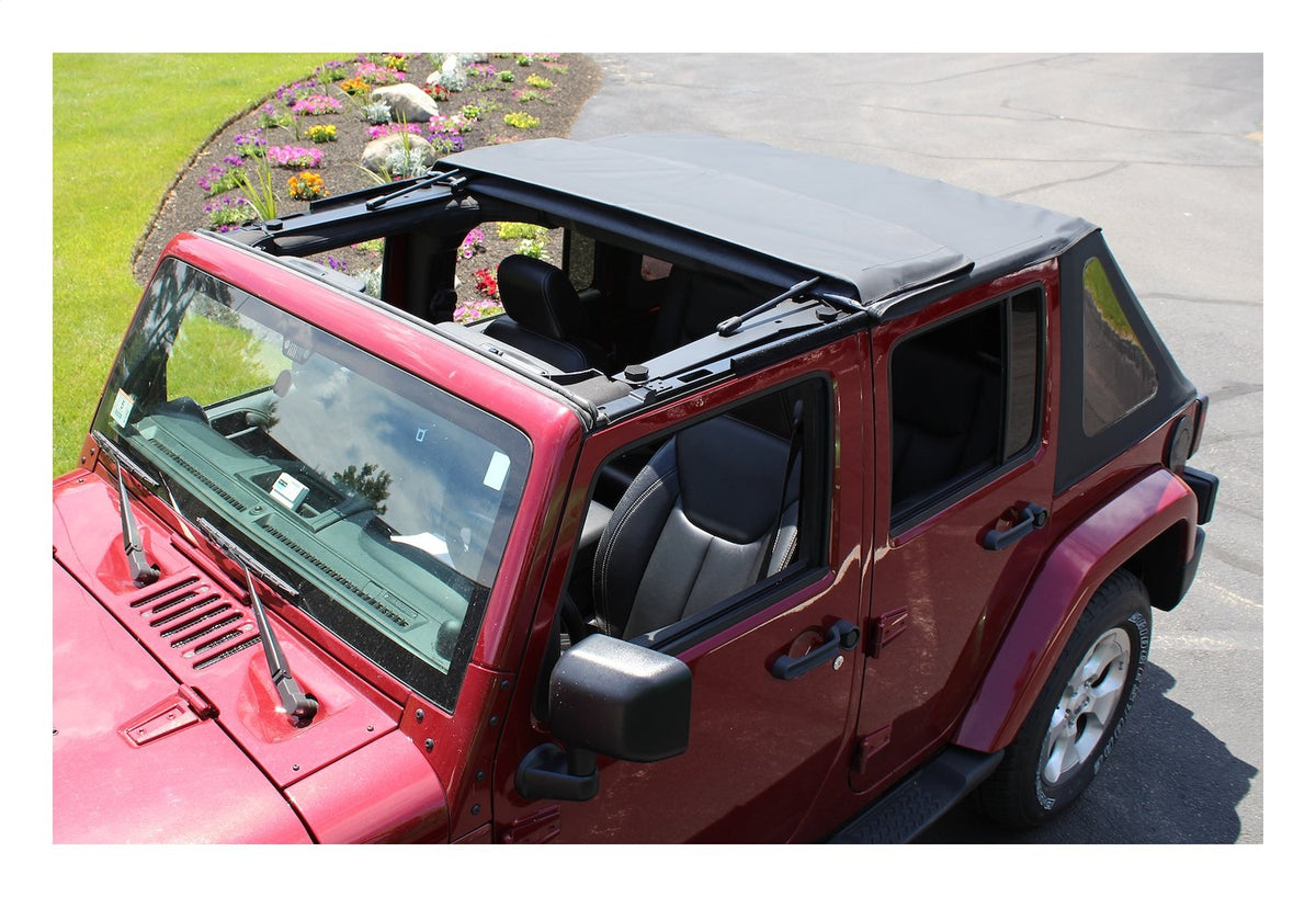 Black Diamond Fold-Back Sunroof Bowless Softop for Jeep JK Wrangler w/ 4-Doors RT Off Road