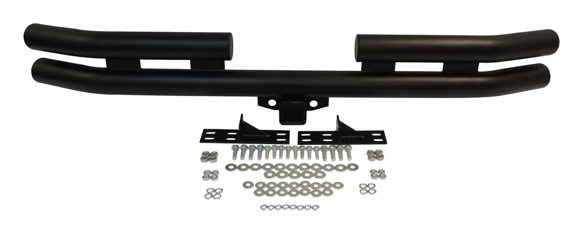 Black Semi-Gloss Rear Tube Bumper w/ Receiver Hitch for 76-06 CJ-5,7,8, YJ, & TJ RT Off Road