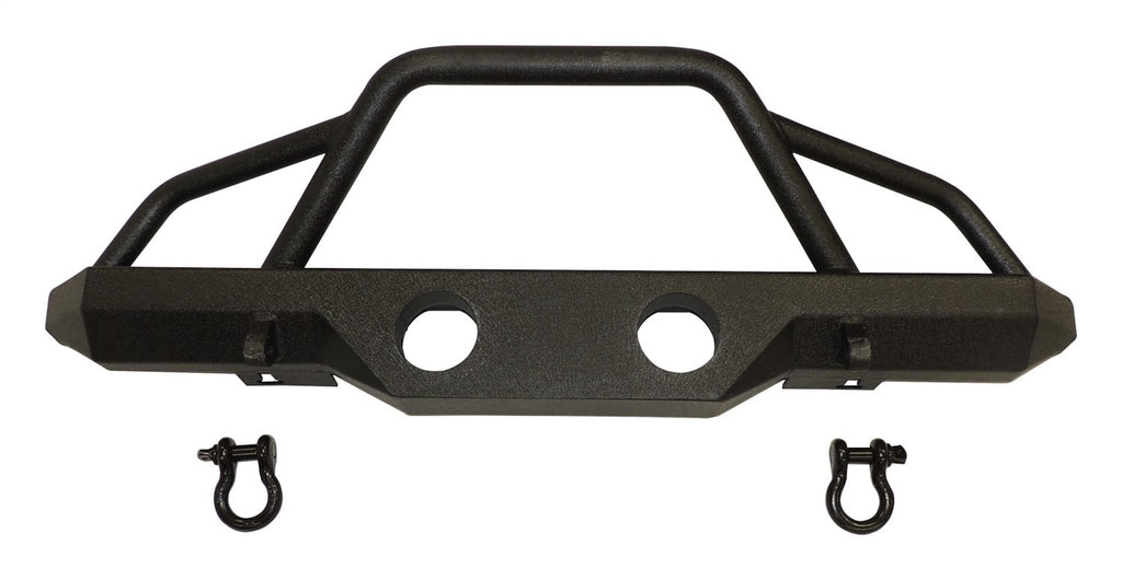 Black Textured Plate Steel Front Bumper for 76-06 Jeep CJs, YJ, TJ Wranglers RT Off Road