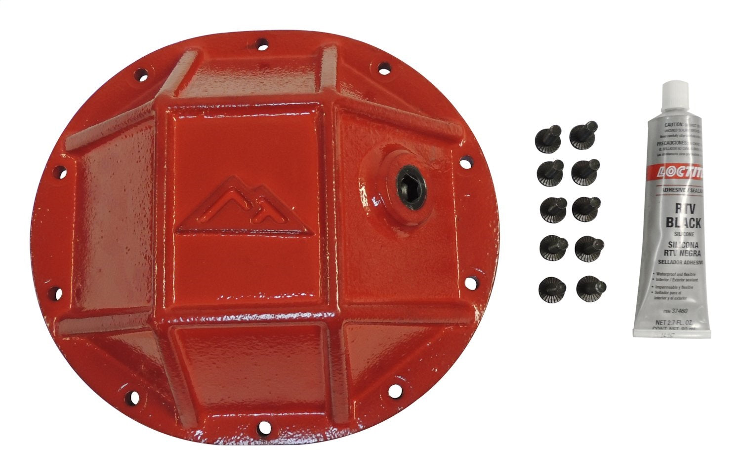 HD Differential Cover, Rear, Red, Chrysler 8.25 inch, 3/8 inch Thick Forged Steel RT Off Road