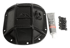 Differential Cover 2007-2018 JK Wrangler Front Axle 3/8 Inch Thick Forged Steel w/Ribs To Increase Strength; Semi-Gloss Black Powder Coat; w/Flanged Hex Bolts/Recessed Fill Plug/RTV; Dana 30 RT Off Road