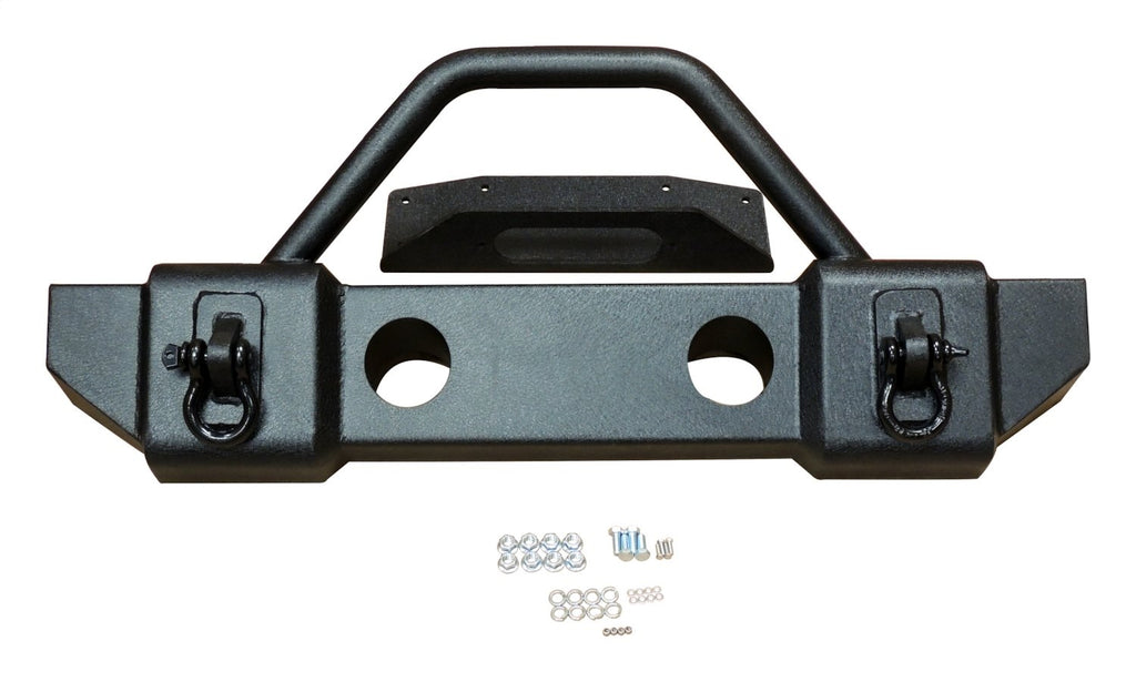 Front Bumper 2007-2018 JK Wrangler W/Shackle Mounts w/D-Rings HD Black RT Off Road