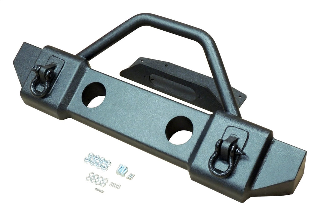 Front Bumper 2007-2018 JK Wrangler W/Shackle Mounts w/D-Rings HD Black RT Off Road