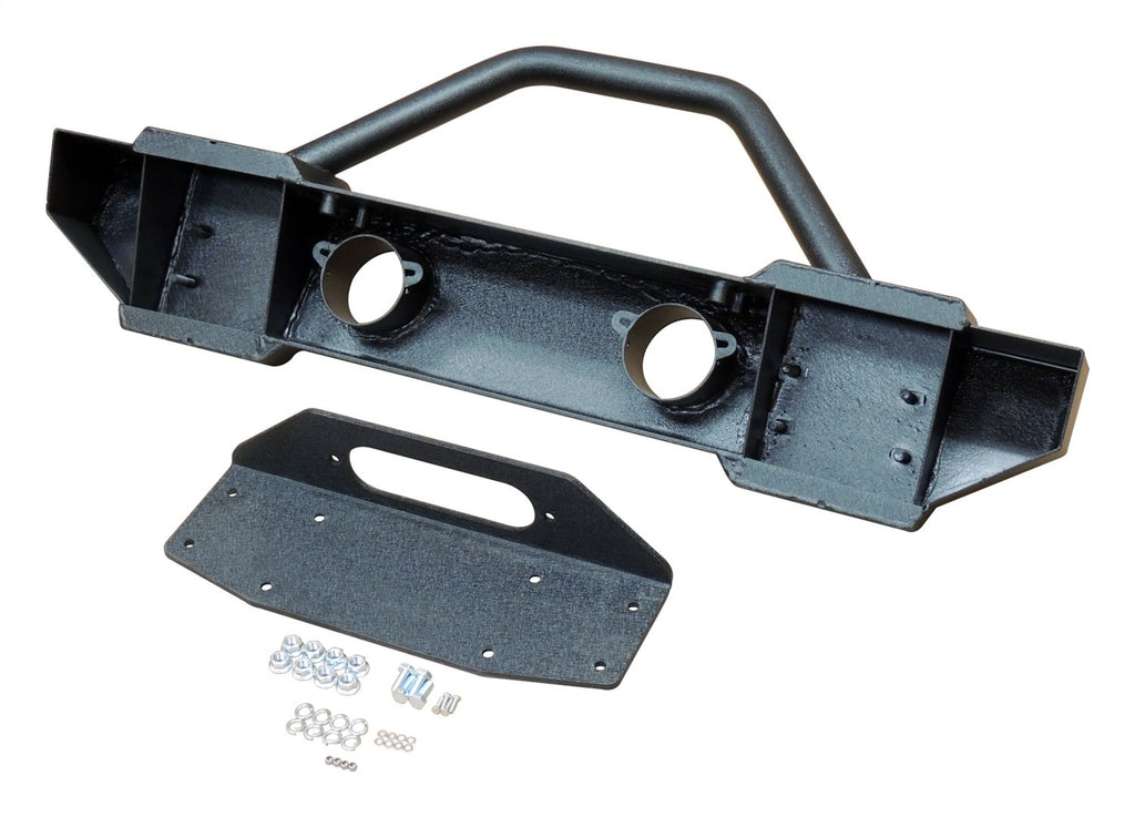 Front Bumper 2007-2018 JK Wrangler W/Shackle Mounts w/D-Rings HD Black RT Off Road