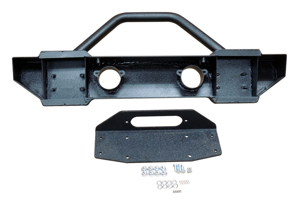 Front Bumper 2007-2018 JK Wrangler W/Shackle Mounts w/D-Rings HD Black RT Off Road