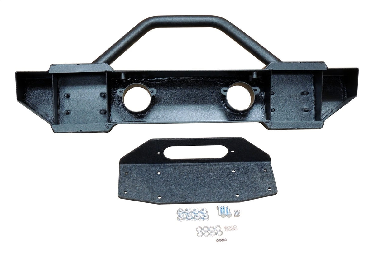 Front Bumper 2007-2018 JK Wrangler W/Shackle Mounts w/D-Rings HD Black RT Off Road
