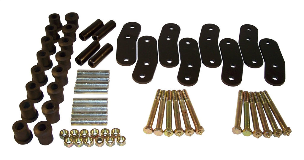 Hd Shackle Kit, Left and Right, Front & Rear, Black, Greasable, 3/4 inch Lift RT Off Road