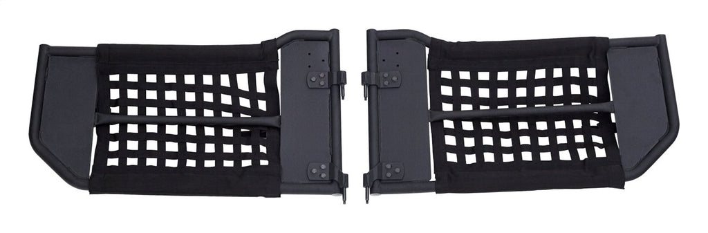 Tube Door Set Front 2007-2018 JK Wrangler Removeable Netting And Easy To Open Handles 1-1/4 Inch Steel Tubing Textured Black Powder Coat RT Off Road