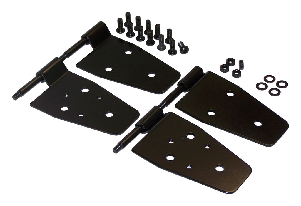 4 Hinges Black Door Hinge Set for Jeep YJ Wrangler w/ Half Doors & TJ Wrangler RT Off Road