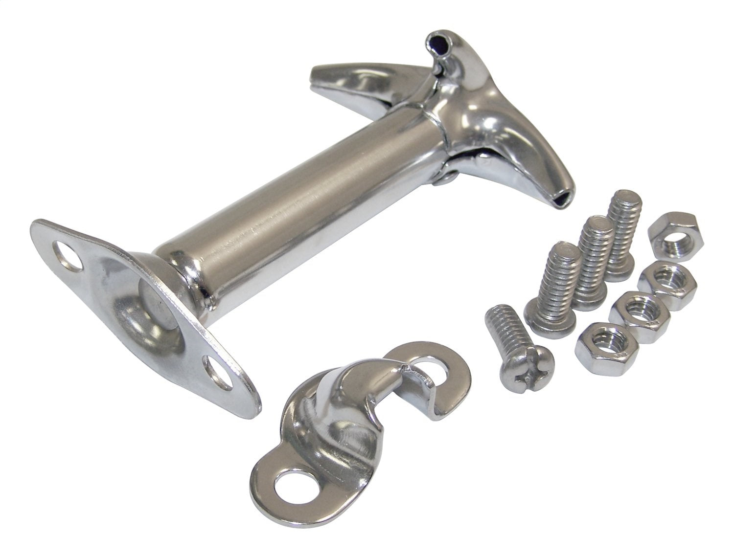Stainless L or R Hood Catch Kit for 1941-1995 Jeep MB, CJs & YJ Wrangler RT Off Road
