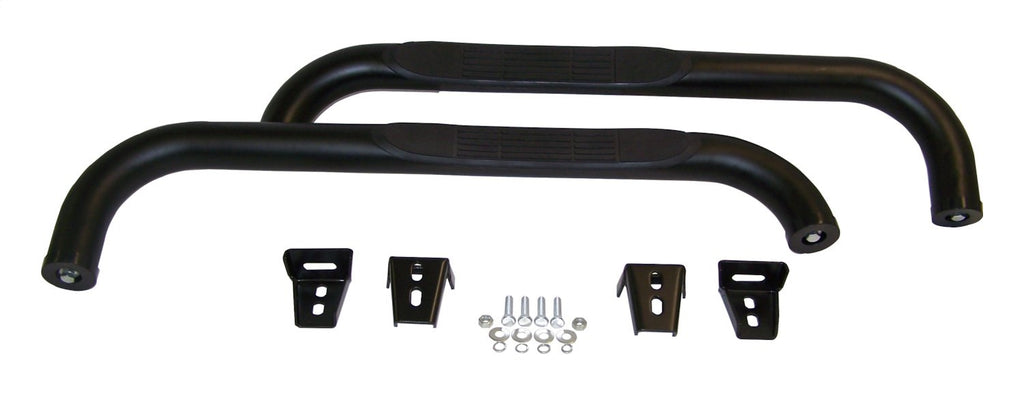 3 inch Black Tubular Side Steps for 87-06 Jeep YJ, TJ Wrangler w/o Unlimited RT Off Road
