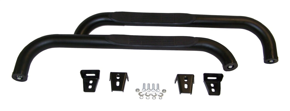 3 inch Black Tubular Side Steps for 87-06 Jeep YJ, TJ Wrangler w/o Unlimited RT Off Road