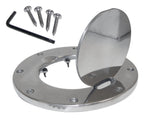 Polished Aluminum Non-Locking Fuel Door for Jeep TJ Wrangler RT Off Road