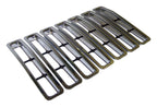 7 Piece Grille Insert Set for 1997-2006 Jeep TJ Wrangler, Chome Plastic, Snap-In RT Off Road