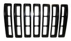 7-Piece Black Grille Insert Set for 1997-2006 Jeep TJ Wrangler (Snap-In) RT Off Road