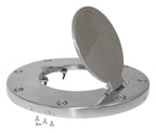Polished Aluminum Non-Locking Fuel Door for Jeep JK Wrangler, 2 or 4 Door RT Off Road