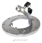 2 or 4 Door Polished Aluminum Locking Fuel Door w/ Keys for Jeep JK Wrangler RT Off Road