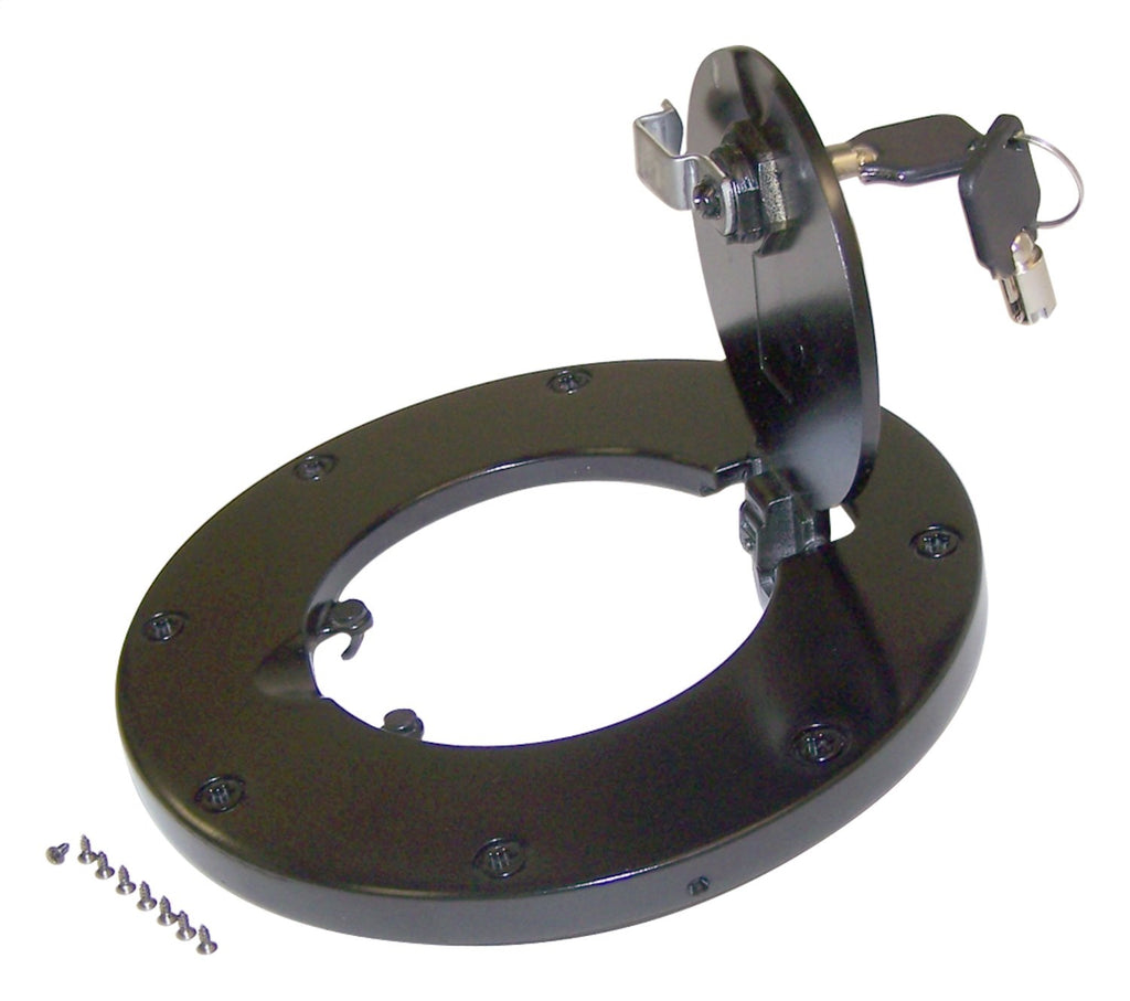 2 or 4 Doors Black Locking Fuel Door w/ Keys for Jeep JK Wrangler RT Off Road